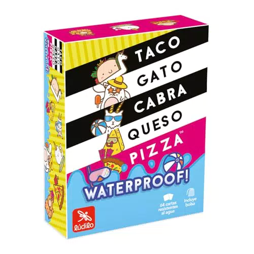 Ludilo Taco Gato Waterproof - Juego de cartas para niños y adultos, ideal para piscina