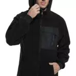 Mnking Chaqueta Polar Hombre Invierno con Capucha Sherpa Termica Trabajo Outdoor