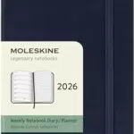 Moleskine Agenda Semanal 2026 con Tapa Dura y Cierre Elástico, Formato Pocket