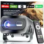 Proyector portátil con WiFi 6 y Bluetooth 5.1 compatible con 4K y 1080P