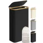 Songmics Cesto de Ropa Sucia con Tapa Plegable y Forro Extraíble Modelo LCB506B01