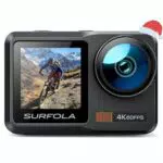 Surfola SF630 Cámara Deportiva 4K 60FPS Sumergible 40M WiFi Pantalla Dual EIS