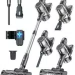 Syntecno Aspiradora Sin Cable Escoba Eléctrica Potente para Mascotas y Alfombras