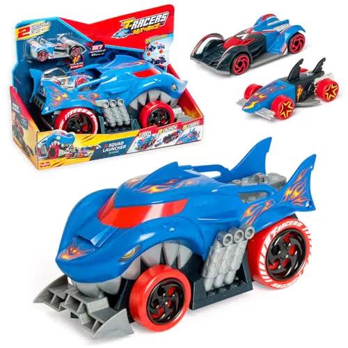 T-Racers Shark Squad Lanzador – Juguete de Carreras para Niños