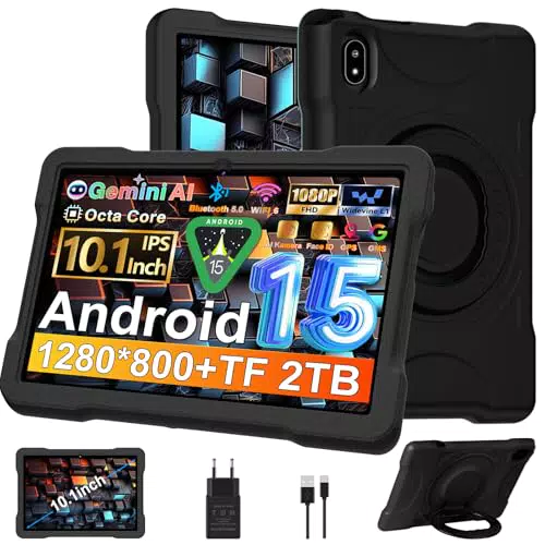 Tablet Android 10" Octa-Core 30GB RAM, WiFi 5G, Juegos Educativos y Funda 360°