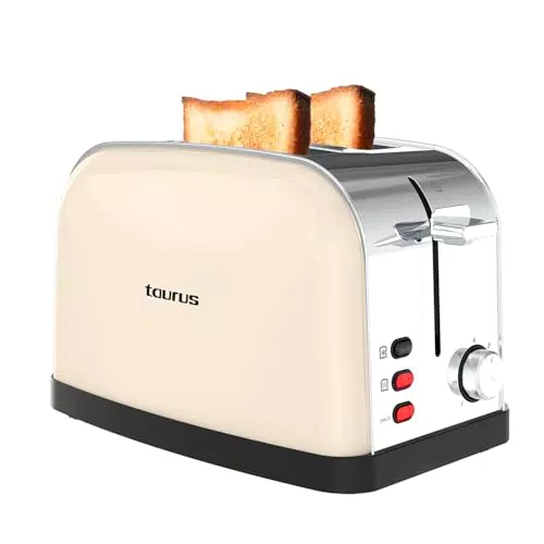 Taurus Tostador Vintage II con 7 niveles y funciones, cuerpo inoxidable
