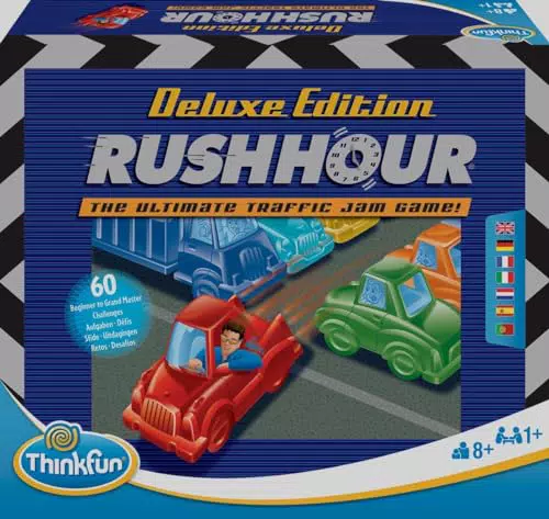 ThinkFun Rush Hour Deluxe - Juego de lógica infantil para niños desde 8 años