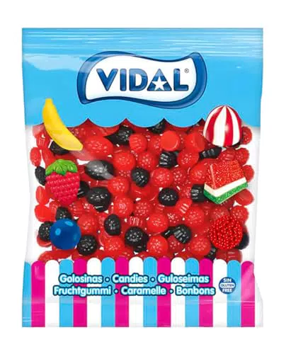 Vidal Golosinas Moritas Brillo caramelos de goma sin gluten y sin grasa