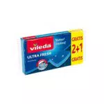 Vileda Set Estropajos Fibra UltraFresh Antibacterias No Raya