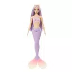 Barbie Muñeca Sirena con Diadema y Cuerpo de Conchas - HRR03 para +3 años