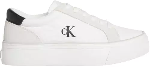 Calvin Klein Sneaker Mujer Flatform Nylon Mix con Logotipo y Suela Vulcanizada