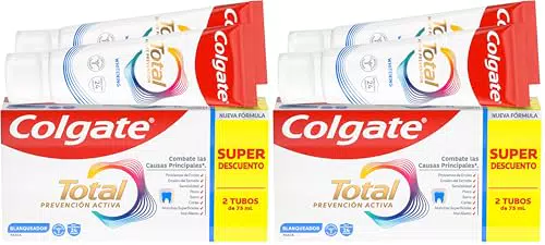 Colgate Total Prevención Activa Blanqueador Pasta Dental Protección Antibacteriana