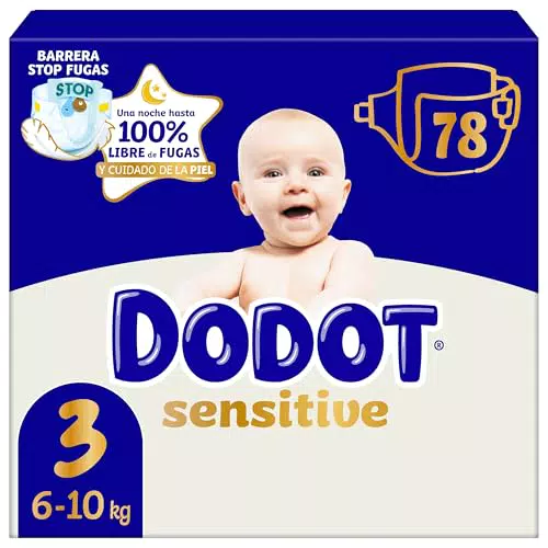 Dodot Sensitive Pañales Antifugas Con Cuidado De La Piel Para Bebés