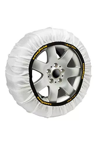 Goodyear Juego de 2 Cadenas de Nieve Metálicas para Coche de 9 mm Talla 90 con Tensor Automático Goodyear