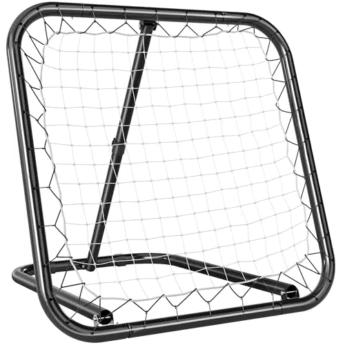 Homcom Red de Rebote Plegable Ajustable para Entrenamiento Fútbol Tenis Béisbol