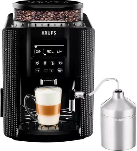 Krups Cafetera Automática 15 Bares con Molinillo de Metal y Pantalla LCD