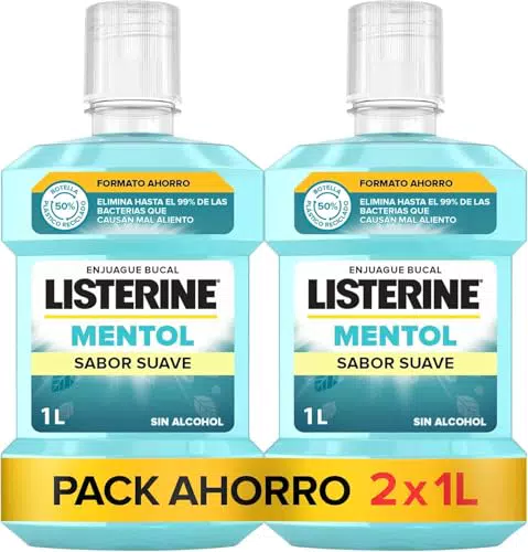 Listerine Enjuague Bucal con Flúor - Protección de 24 Horas y Aliento Fresco
