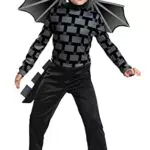 Minecraft Disfraz Oficial Enderdragon para Niños con Careta para Carnaval y Halloween