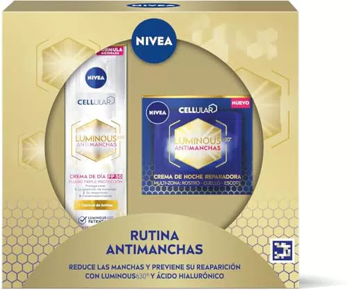Nivea Cellular LUMINO30 Pack Tratamiento Antimanchas y Antiedad con FP50 Crema Día y Noche