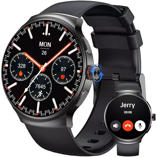 OUKITEL Reloj Inteligente Hombre GPS Smartwatch con Llamadas Bluetooth y Monitor Salud