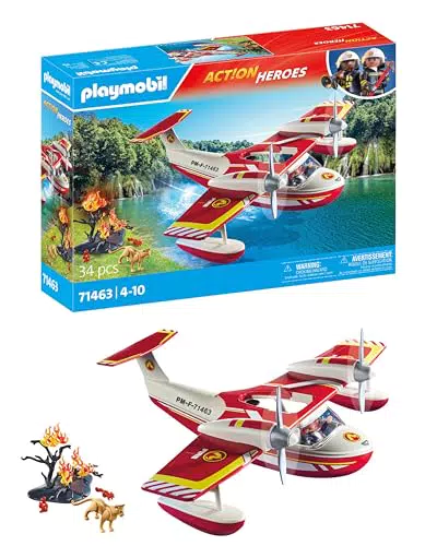 PLAYMOBIL Action Heroes 71465 - Bomberos con megáfono y extintor para niños