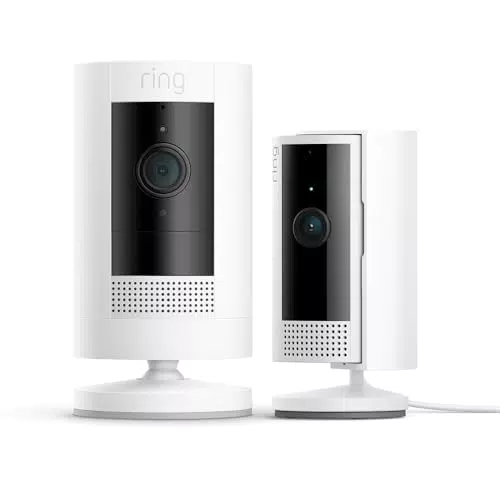 Ring Stick Up Cam Plug-In, cámara de seguridad HD con comunicación bidireccional