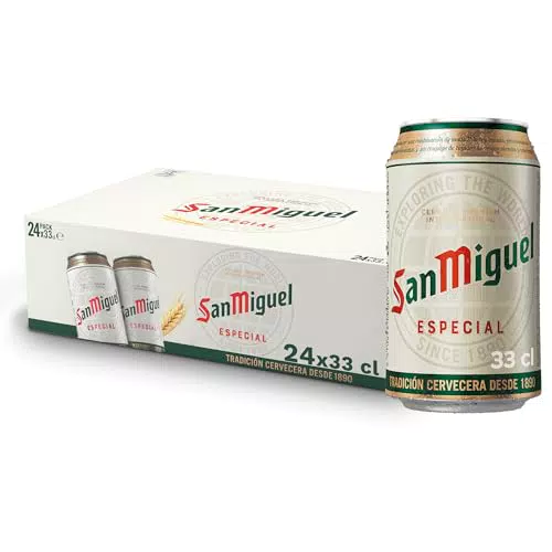 Cerveza San Miguel Especial Lager Premium Española - 5.4% Volumen de Alcohol
