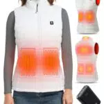UNBON Chaleco Calefactable Mujer con Batería USB, Chaleco Térmico Eléctrico 3 Niveles