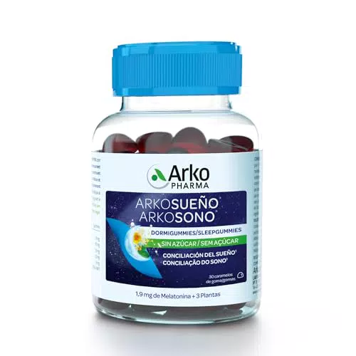 Arkopharma Arkosueño Dormigummies Sin Azúcar Con Melatonina, Melisa y Tila Vegano