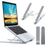 Babacom Soporte Portátil Mesa Ajustable en Aluminio, Plegable para MacBook y PC