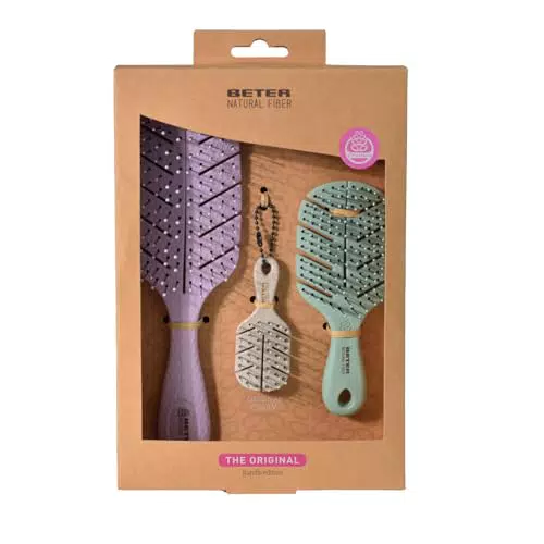 Beter Kit Cepillos Desenredantes Natural Fiber Para Todo Tipo De Cabello