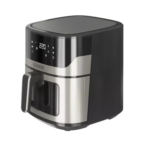 Black+Decker Freidora de Aire BXAF8000E 8L Doble Resistencia 8 Programas Touch