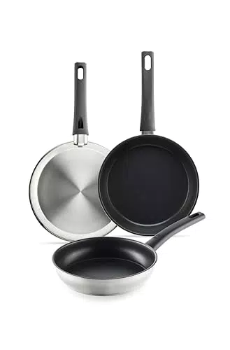 BRA Antistick Inox Sartenes Aluminio Reciclado Antiadherente Titanio Inducción