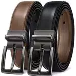 BULLIANT Cinturón Hombre Reversible de Cuero Ajustable Modelo Clásico