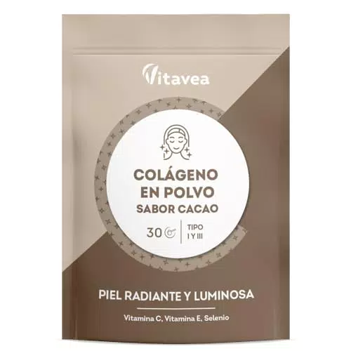 Vitavea Colágeno Hidrolizado Tipo 1 y 3 con Vitamina C, E y Selenio para la Piel