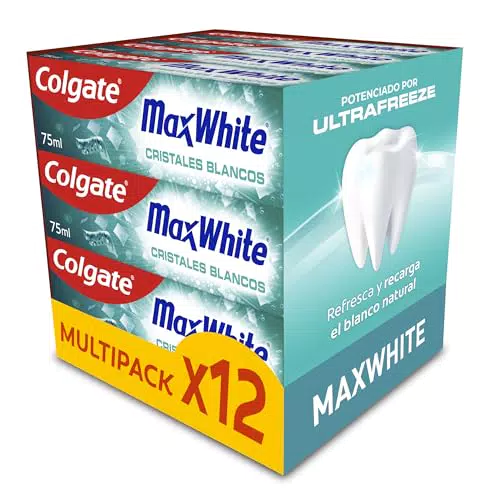 Colgate Max White Pasta de Dientes UltraFreeze Más Duradero Recupera Blanco Natural