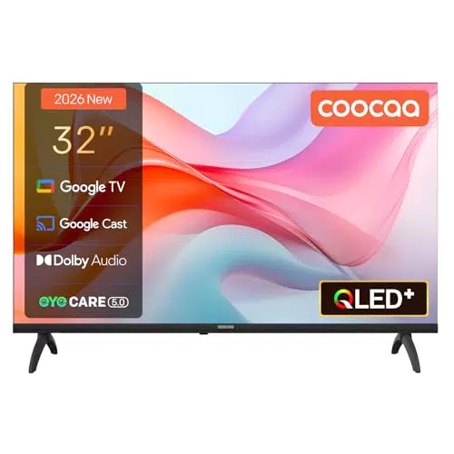Coocaa QLED Smart TV 32 Pulgadas Google TV HDR10 Dolby Audio Bluetooth 32CGQG40Z