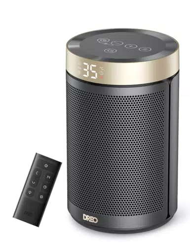 Dreo Calefactor Cerámico Bajo Consumo Portátil con Termostato y Temporizador 12H