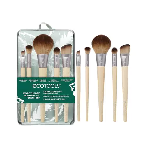 Ecotools Start the Day Set de Pinceles de Maquillaje para Rostro y Ojos