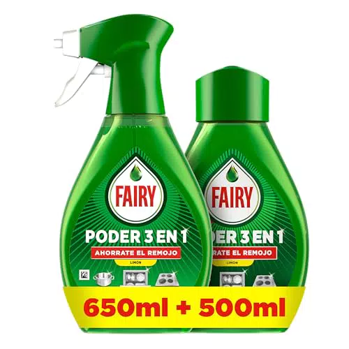 Fairy Pack Poder Sin Remojo Spray Antigrasa para Vajilla y Cocina Recambio