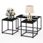 Furinno Camnus Mesa Baja Moderna con Mesas Auxiliares Estilo Americano
