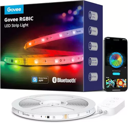 Govee Tira LED 5M RGBIC con Control Segmentado, Sincronización Música y App