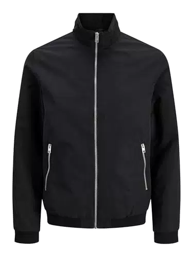 JACK & JONES JJERUSH Harrington Bomber Chaqueta, Azul Marino