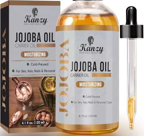 Kanzy Aceite De Jojoba Prensado En Frío Vegano Hidratante Para Cabello Y Piel