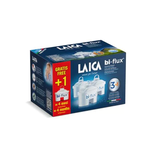 Laica Filtro De Agua Bi-Flux Compatible Con Jarras Laica Y Brita Reduce Cal Y Cloro