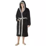 Lebengood Bata de Hombre Invierno Albornoz Coralina Suave Microfibra Oeko-Tex
