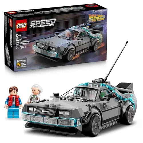 LEGO Speed Champions Máquina del Tiempo Regreso al Futuro con Minifiguras Marty y Doc