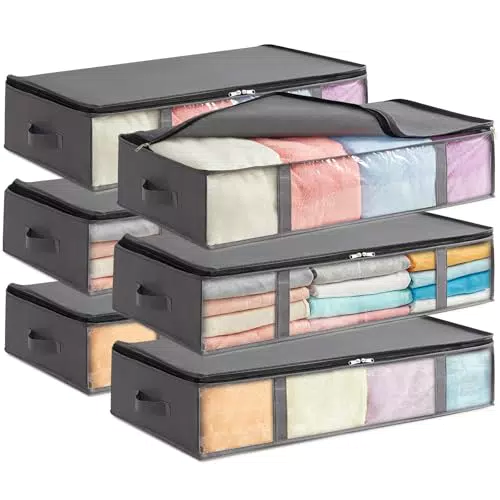 Lifewit Bolsa Almacenaje Debajo de la Cama Caja Organizador Ropa con Ventana Frontal