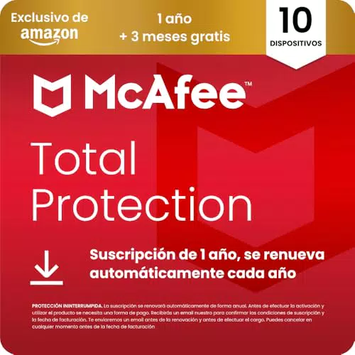 McAfee Total Protection Antivirus y VPN 2026 Suscripción Descargable Renovable
