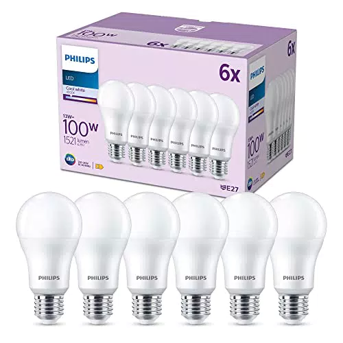 Philips - Bombilla LED A60 13W 1521 lúmenes, casquillo E27